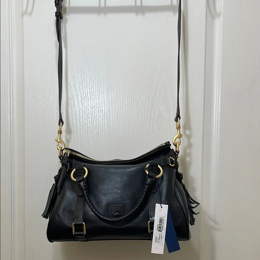 Dooney & Bourke Black Florentine Leather Satchel - Picture 3 of 7